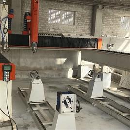 CNC Stone Router Equipment with Rotary