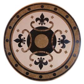 Coffee Brown Stone Round Table Top