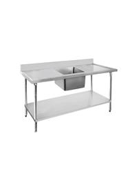 Cold Square Stainless Steel Restaurant Sink Unit with Table
