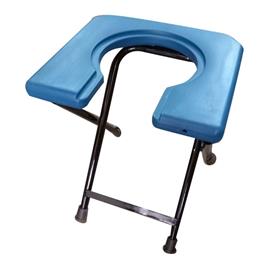 Blue Stainless Steel Commode Chair