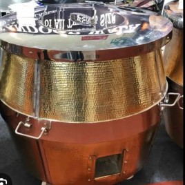 Hammered Brass Copper Tandoor - Hotel
