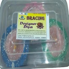 Designer Cow Dung Diya with Wax