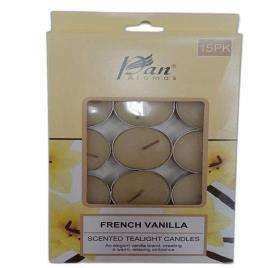 Cream Vanilla Scented Tealight Candle Pack