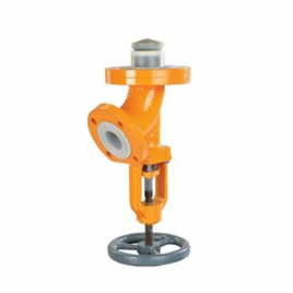FEP Lined Flush Bottom Valve Y Type, 2 Inch