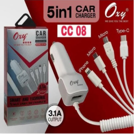 4A 5-in-1 Car Charger, 4 Port