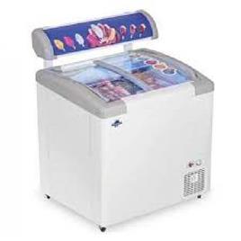 Curved Glass Green Freezer 210L