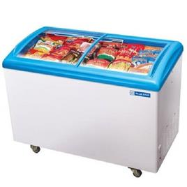 Curved Glass Chest Freezer 338L