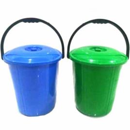 Cylindrical Blue Plastic Hospital Dustbin