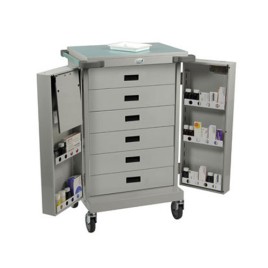 Grey Hospital Drug Trolley, Mild Steel