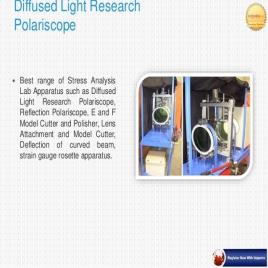 Diffused Light Research Polariscope Equipment