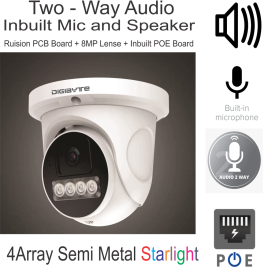 DIGIBYTE 4MP Two-way Audio Dome Camera