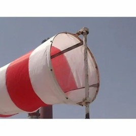 White/Red Directional Wind Sock for LPG Plants