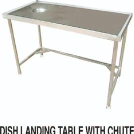 Commercial Dish Landing Table with Chute