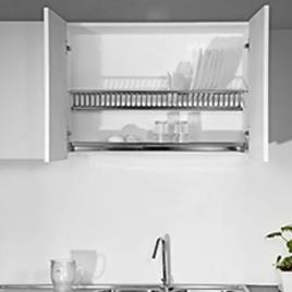 Wall Mounted Dish Rack with Cabinet