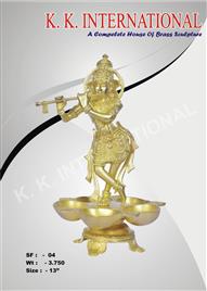 Brass Krishna Diya