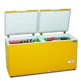 Yellow Double Door Beverage Chiller