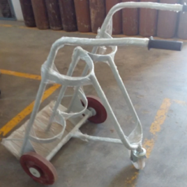 Hospital Double Gas Cylinder Trolley