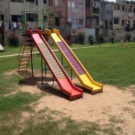 Amusement Park Double Roller Slide