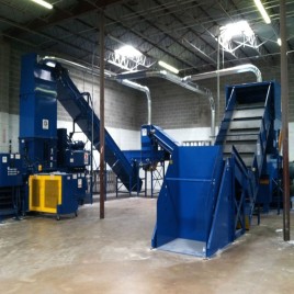 Double Shaft Metal Shredder Machine with Conveyor