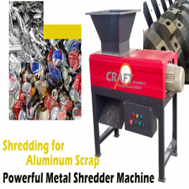Dual Shaft Waste Shredder Machine, 200 kg/hr