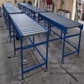 Ecosonic Mild Steel Manual Roller Conveyor, 48mm Roller, 100kg