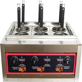 Electric Pasta Boiler Machine 6 Compartment with Taps
