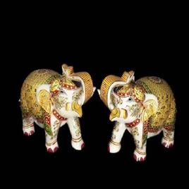 Marble Elephant Figurine