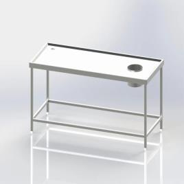 Restaurant Industrial Dishwasher Landing Table 100 Kg