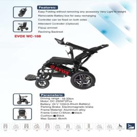 Evox Electric Power Wheelchair WC108