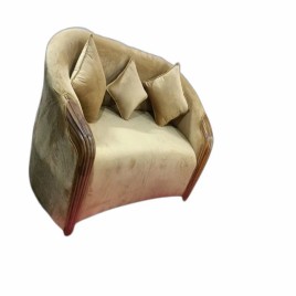 Brown Fabric Two Seater Modern Sofa