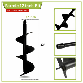 Farmic 12" Heavy Duty Earth Auger Drill Bit