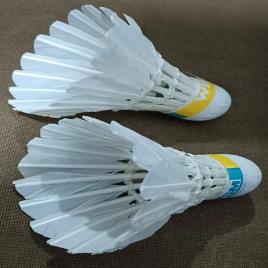 Synthetic White Badminton Shuttlecock