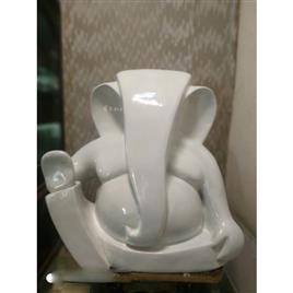 Abstract Ganesha Fiber Sculpture