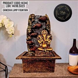 Fiber Brown Ganesh Fountain