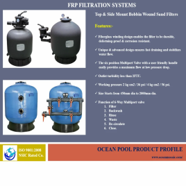 Fiber Glass Commercial Pool Sand Filter