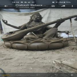Fiber Saraswati Statue
