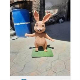 Fiber Rabbit Dancing Statue