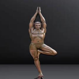 Fiberglass Vriksasana Yoga Statue