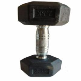 2.5kg Rubber Hex Dumbbell