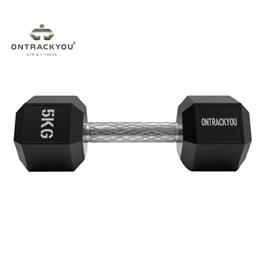 Fixed Weight Rubber Hexa Dumbbells, 5kg