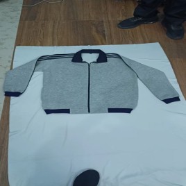 Grey Fleece School Uniform Tracksuit, Free Size