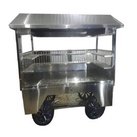 Polished Silver Food Service Counter