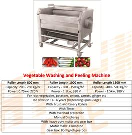 Commercial Vegetable Washer Peeler - 400kg/hr