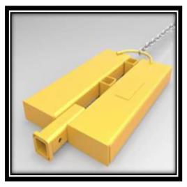 Painted Industrial Trailer Pusher Forklift Attachment