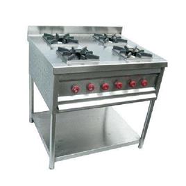 Silver Four Burner Commercial Range