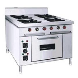 Four Burner Commercial Range with Oven