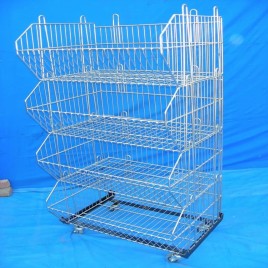 Free Standing Stainless Steel Wire Mesh Rack