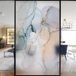 Custom Frosted Printed Glass Overlay