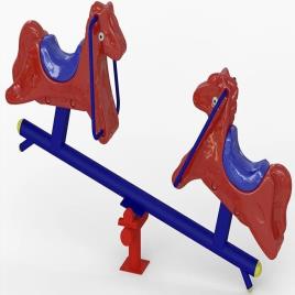 Outdoor FRP 2-Seater Playground Seesaw