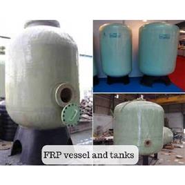 Cylindrical FRP Storage Vessel